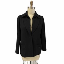 AGNONA RETRO Black Wool Women 1 button Blazer Career Made in Italy Sz 42... - $356.40
