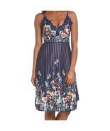 Foxiedox Floral Dress Blue Size S Sleeveless Knee Length Straps Lace Party  - £51.93 GBP