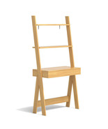Ladder Shelf Desk Bookcase with Countertop  Drawer and 2 Shelves-Natural... - €174,60 EUR