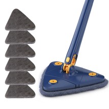 360 Degree Rotatable Triangle Adjustable Lazy Mop For Glass Floor Wall Cleaning - £21.57 GBP