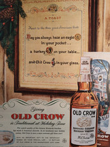 1956 Esquire Original Art Ad Advertisement OLD CROW Kentucky Bourbon Whiskey - £8.46 GBP