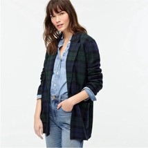 J. CREW Sophie Merino Wool Blend Sweater Blazer Black Watch Tartan Plaid... - €72,96 EUR