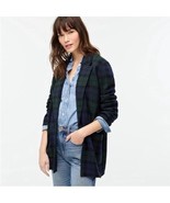 J. CREW Sophie Merino Wool Blend Sweater Blazer Black Watch Tartan Plaid... - $85.00
