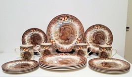 NEW Set of 16 Cuthbertson Royal Stafford Turkey Dinnerware Set 4 Dinner Plates,  - £526.02 GBP