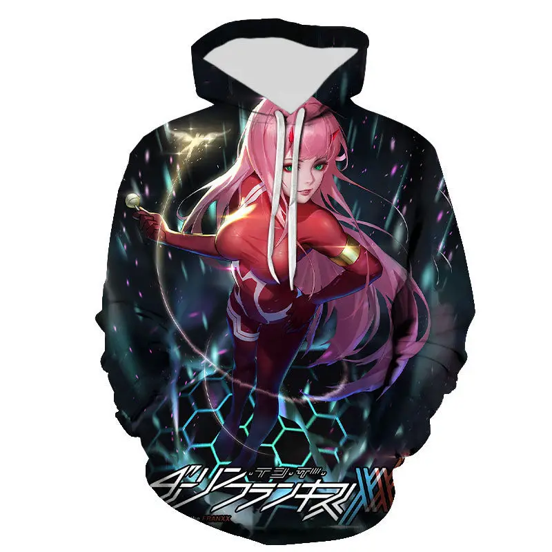 DARLING in the FRANXX Kid&#39;s Hoodies   3D Printed s For Men Long Sleeve Autumn Wo - £132.91 GBP