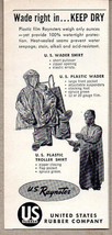 1954 Print Ad US Raynster Wader &amp; Troller Shirts,Plastic Waders US Rubber - $8.99