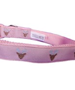 Martha Stewart Dog Large Dog Collar Fits To 22&quot; Pink Lightweight Holiday... - $8.99