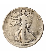1938-D Plateado Walking Liberty Medio Dólar 50C (Muy Bueno, VG Estado - $105.55 CAD