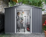 8X6 Ft Outdoor Metal Tool House, Backyard Storage Shed With Sliding Door... - $739.99