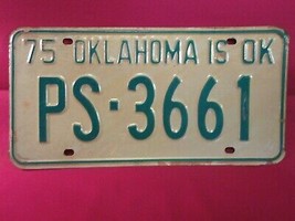 LICENSE PLATE Car Tag 1975 OKLAHOMA PS 3661 Pittsburg County [Y5A - $8.64