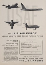 1956 Print Ad US Air Force Airman Recruiting Jets &amp; Airplanes in Flight - £17.06 GBP