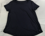 Eddie Bauer T Shirt Womens Large Navy Blue Goose Logo Sewn On Pendant - $10.39