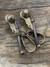 Set Of 2 Pieces Of Brass Bosun Whistle With Keyrings -Brass Whistles Bosun - $25.26