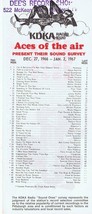 KDKA 1020 Pittsburgh VINTAGE December 27 1966 Music Survey Monkees Believer - £15.48 GBP