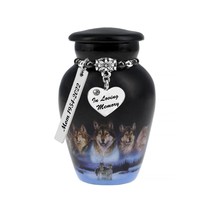 Five Wolves Moon Mini Urn - Love Charms™ Option - £15.69 GBP