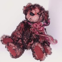 Teddy Loves Company Bear Sparkling Burgandy Ruthie O&#39;Neill Artist OOAK 1... - £97.34 GBP