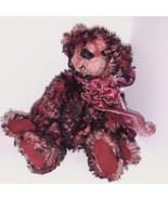 Teddy Loves Company Bear Sparkling Burgandy Ruthie O&#39;Neill Artist OOAK 1... - £97.77 GBP