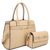 New Khaki Matching Shoulder Tote Bag With Crossbody Hand Bag Set - $79.70