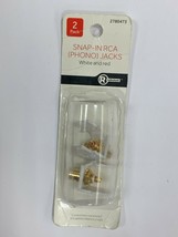 RadioShack 2 Pack of RCA (Phono) Snap-In Jacks Red/White Connector (278-0473) - £5.61 GBP