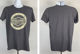 Boulevard Brewing Co Kansas City T Shirt Mens Medium Cotton Poly blend Gray - £17.64 GBP