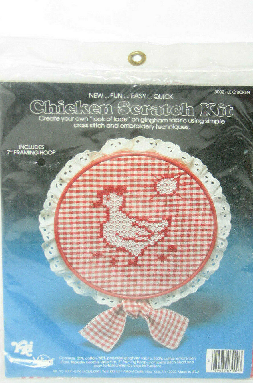 Valiant Crafts Chicken Scratch Cross Stitch & Embroidery Kit - $11.86