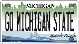 Go Michigan State Novelty Mini Metal License Plate Tag - $278.95 MXN
