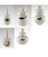 Lot of 5 Middle Kingdom Hand-Painted White Porcelain Vases Bo Jia w/ Box... - €204,03 EUR