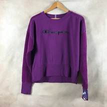 CHAMPION Heritage Purple Mixed-stitch Crewneck Sweatshirt NWT SMALL - $17.60