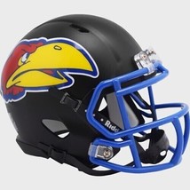 *Sale* Kansas Jayhawks Black Speed Mini Ncaa Football Helmet Riddell! - £24.31 GBP