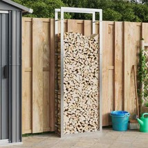 Firewood Rack Black Grey Steel Indoor Wood Log Storage Holder Racks Stan... - £46.65 GBP+