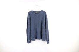 Vtg Eddie Bauer Mens Large Faded Blank Thermal Waffle Knit Long Sleeve T-Shirt - £34.84 GBP