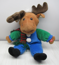 MTy International Moose Reindeer blue green animated plush sings Christmas Rock - £23.34 GBP