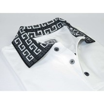 Men Sports Shirt DE-NIKO Short Sleeves Cotton Fashion Polo Shirt DBK109 White image 2