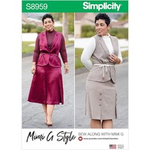 Simplicity Sewing Pattern 8959 MIMI G Skirt Vest Top Misses Size 10-18 - $8.98