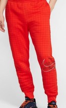 Nike Club Swoosh Men&#39;s Fleece Sweatpants Pants Classic Fit - Large Red - €29,96 EUR