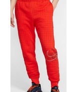 Nike Club Swoosh Men&#39;s Fleece Sweatpants Pants Classic Fit - Large Red - $49.11 CAD