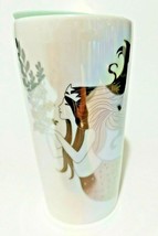 Starbucks 2021 Pearl White Silver Siren Mermaid Ceramic Tumbler NEW with Tag - £23.38 GBP