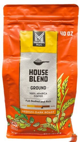 Member’s mark House Blend Ground 100% Arabia Coffee Medium-Dark Roast 40 oz - $27.50