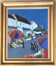 Painting Pierre Gerard Langlois Abstract Oil On Canvas Signed Framed Art French - £3,923.47 GBP