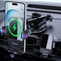 15W Wireless Car Charger - Smart &amp; Fast Charging, Enhanced Suction Power - £19.63 GBP