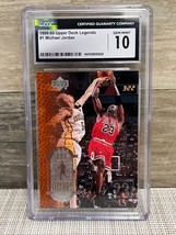 1999-00 Upper Deck Legends Michael Jordan UD Yearbook #Y1 CGC 10 GEM HOF Bulls - £72.31 GBP