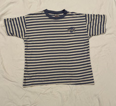 Vintage Badger Sportswear Stanford Striped Tshirt 100% cotton made in usa - £7.02 GBP
