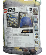 Lego Star Wars The Mandalorian 5 Piece Twin Bed Set Comforter Fitted Fla... - $54.99