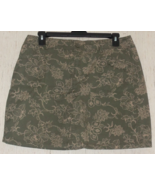 EXCELLENT WOMENS Croft &amp; Barrow STRETCH GREEN W/ BEIGE FLORAL SKORT  SIZ... - €26,75 EUR