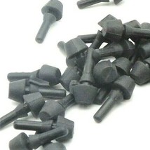 3/16&quot; Tall Ridged Rubber Feet 1/8&quot; Hole x 5/16&quot; OD  Push in Fits 1/16&quot; Panels - £8.29 GBP+