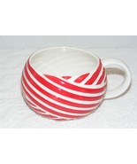 STARBUCKS COFFEE 2013 RED CANDY CANE CERAMIC CHRISTMAS 12 oz COFFEE MUG EUC - $10.99