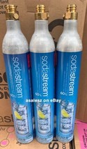 Lot of 3 SodaStream CO2 Cylinder Replacement Canisters EMPTY 60L 14.5oz. - $44.95