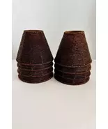 Hand Beaded Seed Bead Bronze Amber 4pc Clip-on Lamp Shade Set(s) - $62.00
