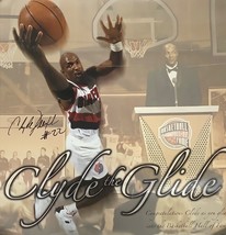 Clyde Drexler The Glide Basketball Hall Of Fame Tribute Blazers 18x20 In... - £12.65 GBP