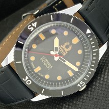 40MM Vintage Titus Winding Swiss Mens Turnable Bezel Black Watch 587e-a309217-6 - £21.59 GBP